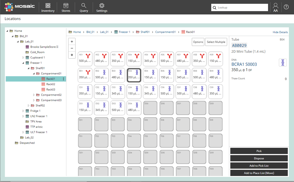 Titian Mosaic Mosaic Sample Management Software